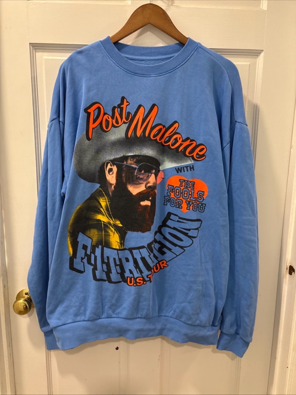 Post Malone F-1 Trillion 2024 Tour Sweatshirt Size XL Fools For You Tour Merch
